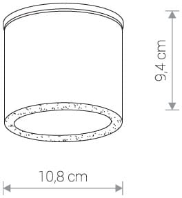 Hexa lampa elewacyjna ogrodowa 1-punktowa w kolorze białym, cylindryczny kształt, wymiary 10,8 cm średnicy i 9,4 cm wysokości, przeznaczona do montażu na ścianie. Idealna do oświetlenia zewnętrznego.