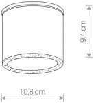 Hexa lampa elewacyjna ogrodowa 1-punktowa w kolorze białym, cylindryczny kształt, wymiary 10,8 cm średnicy i 9,4 cm wysokości, przeznaczona do montażu na ścianie. Idealna do oświetlenia zewnętrznego.