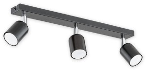 Denis lampa sufitowa (spot) 3-punktowa czarna O2623 P3 CZA