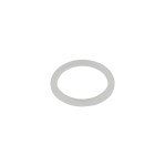 Okrągła oprawa do zabudowy Foxtrot IP54 w kolorze czarnym, z widoczną gładką krawędzią. Produkt leży na białym tle, ukazując minimalistyczny design. Przeznaczona do montażu w sufitach podwieszanych lub wnękach.