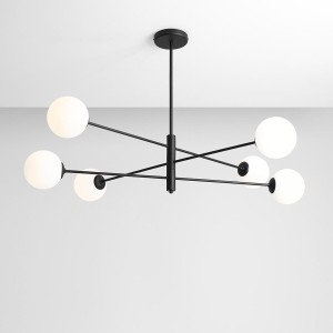 Homme lampa wisząca 6-punktowa czarna 1090PL_K1