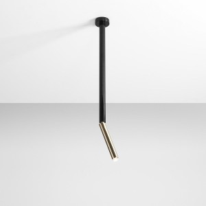 Stick M lampa sufitowa 1-punktowa czarna/złota 1067PL/G1/M