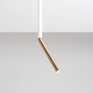 Stick M lampa sufitowa 1-punktowa biała/złota 1067PL_G_M