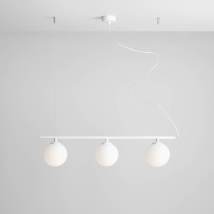 Beryl Glass lampa wisząca 3-punktowa biała 1006E