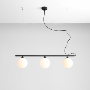 Beryl Glass lampa wisząca 3-punktowa czarna 1006E/1