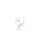Lampa sufitowa Snow LP-731/1W GD, 1-punktowa, w kształcie cylindrycznym, w kolorze złotym. Wymiary: wysokość 10,5 cm, średnica 6 cm. Zamontowana na prostokątnej podstawie, skierowana w dół, idealna do oświetlenia wnętrz.