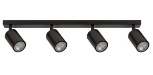 Zoom lampa sufitowa (spot) 4-punktowa czarna 33312