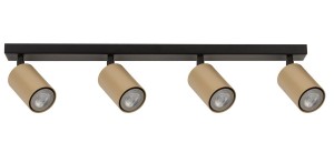 Zoom lampa sufitowa (spot) 4-punktowa czarna/złota 33322