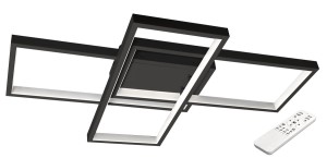 Galaxis Orion LED 72W lampa sufitowa 3-punktowa (z pilotem) czarna