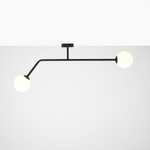 Pure 2 lampa sufitowa 2-punktowa czarna 1064D1_2