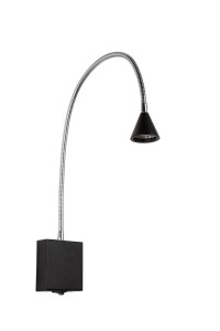 Buddy LED kinkiet 1-punktowy czarny/chrom 18293/03/30