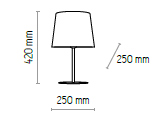 Lampa stołowa Chicago 1-punktowa w kolorze czarnym z abażurem z lnu. Wysokość 420 mm, średnica podstawy 250 mm. Prosty, minimalistyczny design, idealna do nowoczesnych wnętrz.