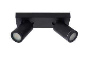 Taylor IP44 lampa sufitowa (spot) 2-punktowa czarna 09930/10/30