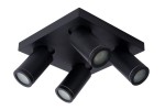 Taylor IP44 lampa sufitowa (spot) 4-punktowa czarna 09930/20/30