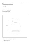 Lampa sufitowa Tyler IP44, 1-punktowa, czarna. Okrągły klosz o średnicy 16,1 cm i wysokości 16,8 cm. Prosty design, idealna do wnętrz. Montaż sufitowy, widoczny detal mocowania.