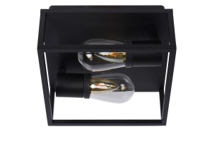Carlyn IP54 lampa sufitowa 2-punktowa czarna 27100/02/30