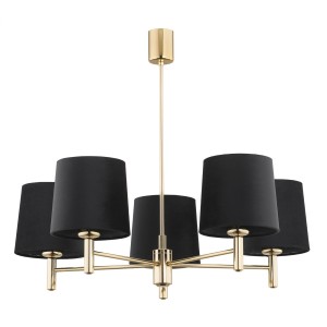 Ponte Plus lampa wisząca czarna 5-punktowa 2107AR