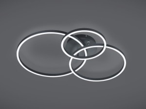 Winona LED lampa sufitowa (z pilotem) RGB czarna 670810632