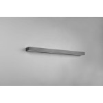 Czarny kinkiet LED Rocco IP44 o długości 90 cm i mocy 13W, prostokątny, zamontowany na ścianie. Gładka, metaliczna powierzchnia, minimalistyczny design, idealny do nowoczesnych wnętrz.