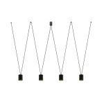 More Tone lampa wisząca 4-punktowa czarna/złota 7814
