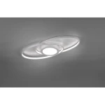 Lampa sufitowa Galaxy LED 3-punktowa w tytanowej obudowie, z trzema okrągłymi pierścieniami. Centralna część z białym światłem. Ujęcie z góry, na jednolitym tle. Idealna do nowoczesnych wnętrz.