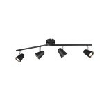Toulouse LED lampa sufitowa (spot) 4-punktowa czarna R82124132