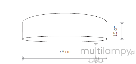 Plafon Turda D78 w kolorze białym i szarym, o średnicy 78 cm i wysokości 15 cm. Okrągły kształt, przeznaczony do montażu sufitowego, z 7 punktami świetlnymi. Idealny do nowoczesnych wnętrz.