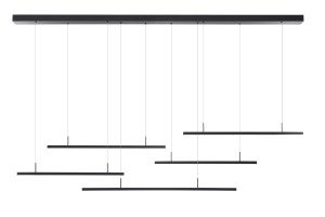 Merlo LED  lampa wisząca 5-punktowa czarna AZ3184