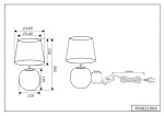 Lampa stołowa Sophia 1-punktowa w kolorze szarym. Okrągła podstawa o średnicy 110 mm, klosz o średnicy 160 mm. Wysokość całkowita 260 mm. Przewód z włącznikiem o długości 1200 mm, widoczny z boku. Prosta konstrukcja, idealna do wnętrz.