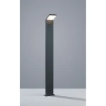 Lampa stojąca ogrodowa Pearl H100 w kolorze antracytowym, z jednopunktowym źródłem światła i czujnikiem ruchu. Produkt ma prostokątny kształt z nachyloną głowicą, umieszczony na stabilnej podstawie. Tło szare, minimalistyczne.