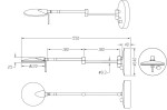 Kinkiet LED Kazan 1-punktowy w kolorze czarnym, z okrągłą podstawą o średnicy 140 mm. Lampa ma regulowane ramię o długości 550 mm oraz klosz o średnicy 120 mm, z prostym, nowoczesnym designem. Idealna do oświetlenia wnętrz.