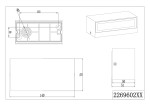 Trent LED kinkiet zewnętrzny elewacyjny 1-punktowy w kolorze antracytowym. Posiada prostokątny kształt, wymiary 140 mm x 70 mm. Widoczny otwór na żarówkę oraz miejsce na montaż. Ujęcie frontalne, detal z góry.