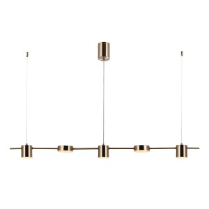 Remdal LED lampa wisząca 5-punktowa mosiądz PND-16374-5-COP-GD-4K