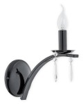Kapra kinkiet 1-punktowy czarny O2860 K1 CZA