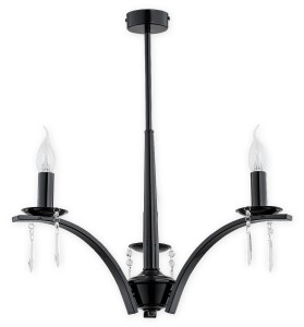 Kapra żyrandol 3-punktowy czarny O2863 W3 CZA