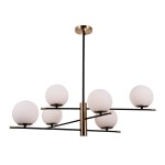 Stelia lampa wisząca 6-punktowa czarna/antyczny brąz PND-43660-6