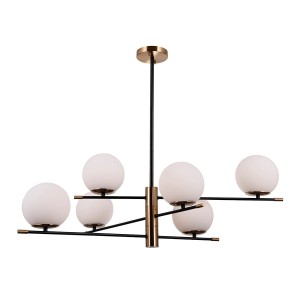 Stelia lampa wisząca 6-punktowa czarna/antyczny brąz PND-43660-6