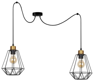 Primo P lampa wisząca 2-punktowa czarna/złota 32-00286