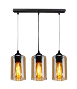 Bistro lampa wisząca 3-punktowa czarna 33-00545