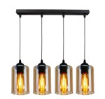 Bistro lampa wisząca 4-punktowa czarna 34-00552
