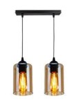 Bistro lampa wisząca 2-punktowa czarna 32-00538