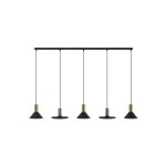 Hermanos lampa wisząca 5-punktowa czarna/złota 8032
