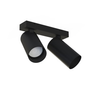 Mono lampa sufitowa (spot) 2-punktowa czarna 7841