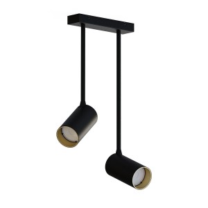 Mono Long lampa wisząca 2-punktowa czarna/złota 7675