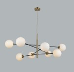 Oviedo lampa wisząca 8-punktowa czarna/złota AZ4423