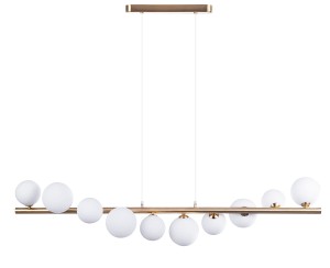 Sybilla lampa wisząca 10-punktowa złota AZ4407