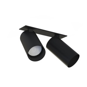 Mono Surface lampa sufitowa wpustowa (spot) 2-punktowa czarna 7834