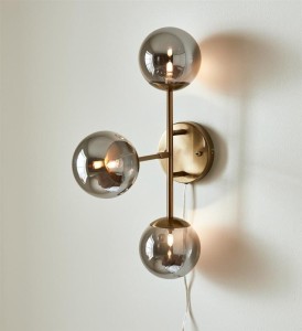 Trinity kinkiet 3-punktowy mosiądz/dymiony 108253