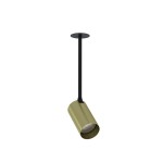 Mono Surface Long S lampa wisząca wpustowa 1-punktowa czarna/mosiądz 7741