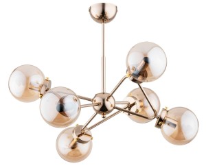 Trymer lampa wisząca 6-punktowa złota 63073